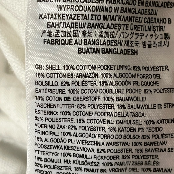 Vans Ground Work Short Overalls in Marshmallow White, size X Small - Picture 12 of 13